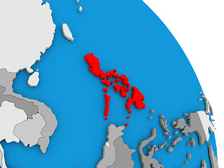 Image showing Philippines on globe