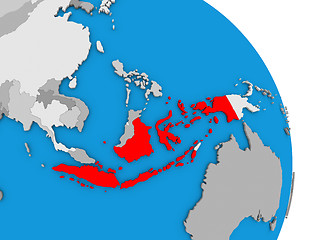 Image showing Indonesia on globe