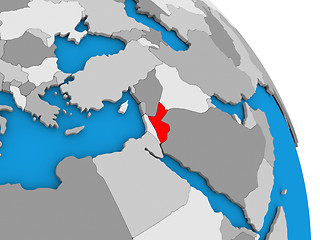 Image showing Jordan on globe