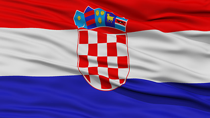 Image showing Closeup Croatia Flag