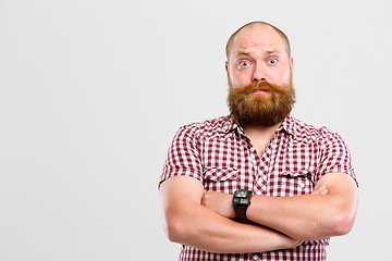 Image showing Man with ginger beard , mustache