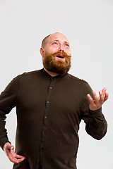 Image showing Man in shirt with beard