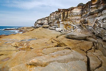 Image showing Coastal rock formations