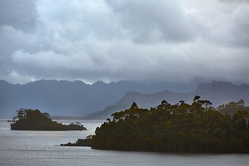 Image showing Mysterious lake landscape