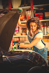 Image showing woman car mechanic