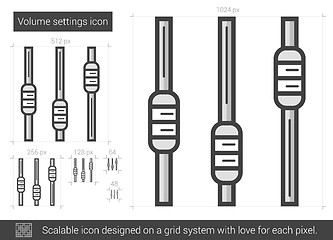 Image showing Volume settings line icon.