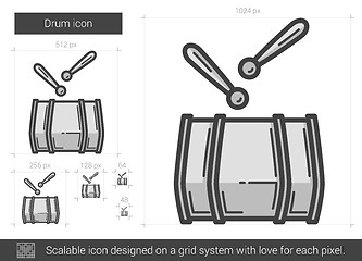 Image showing Drum line icon.