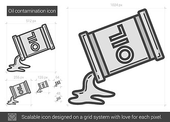 Image showing Oil contamination line icon.