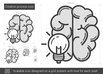 Image showing Creative process line icon.