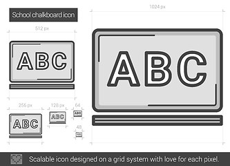 Image showing School chalkboard line icon.