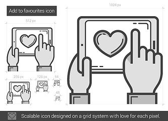 Image showing Add to favourites line icon.