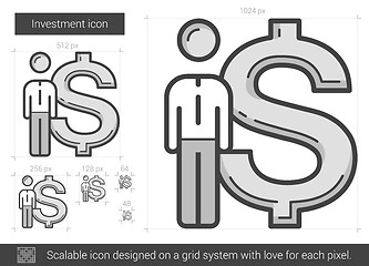 Image showing Investment line icon.