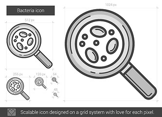 Image showing Bacteria line icon.