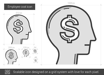 Image showing Employee cost line icon.