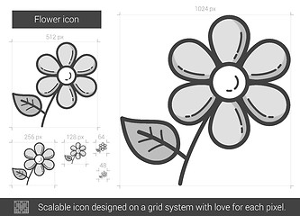 Image showing Flower line icon.