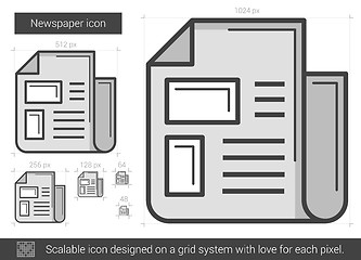 Image showing Newspaper line icon.