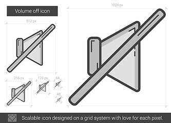 Image showing Volume off line icon.