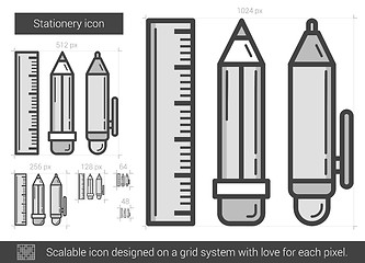 Image showing Stationery line icon.