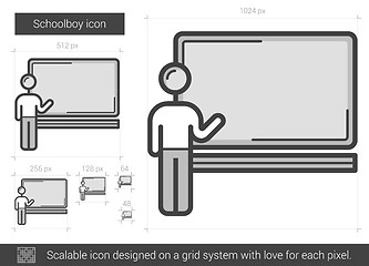 Image showing Schoolboy line icon.