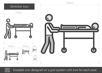 Image showing Stretcher line icon.