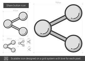 Image showing Share button line icon.