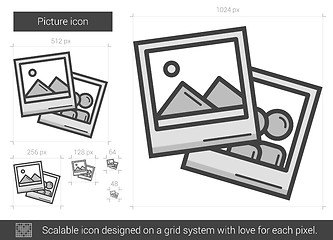 Image showing Picture line icon.