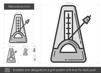 Image showing Metronome line icon.