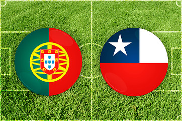 Image showing Portugal vs Chile football match