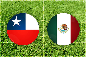 Image showing Chile vs Mexico football match