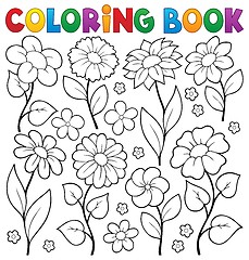 Image showing Coloring book flower topic 3