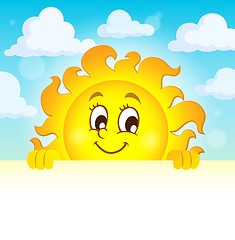 Image showing Happy lurking sun theme image 1