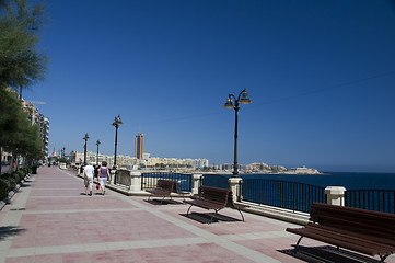 Image showing seafront boulevard promenade sliema malta