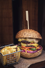 Image showing Big tasty burger