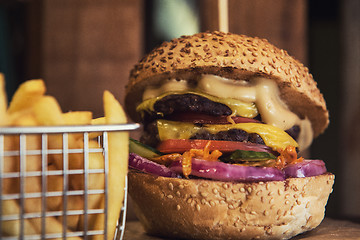 Image showing Big tasty burger
