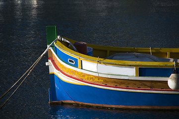 Image showing Marsaxlokk ancient fishing boat village malta mediterranean