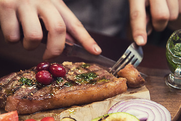 Image showing grilled beef steak