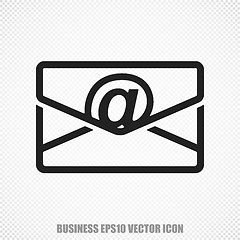 Image showing Finance vector Email icon. Modern flat design.