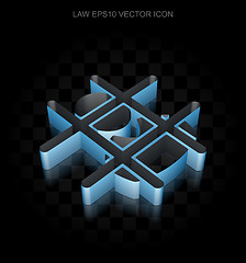 Image showing Law icon: Blue 3d Criminal made of paper, transparent shadow, EPS 10 vector.