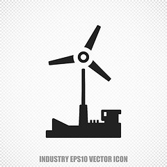 Image showing Manufacuring vector Windmill icon. Modern flat design.