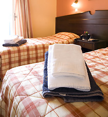 Image showing greek island hotel room