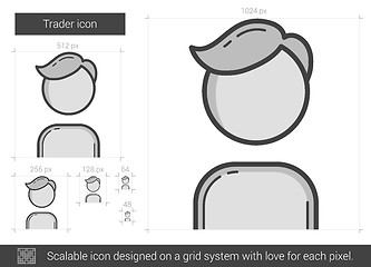 Image showing Trader line icon.