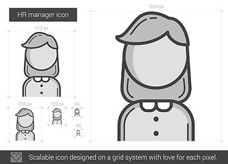 Image showing HR manager line icon.