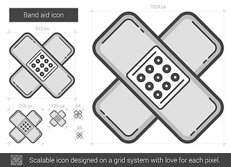 Image showing Band aid line icon.