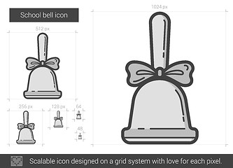 Image showing School bell line icon.