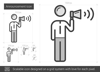 Image showing Announcement line icon.