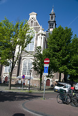 Image showing westerkerk wester church amsterdam holland