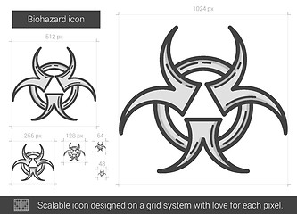 Image showing Biohazard line icon.