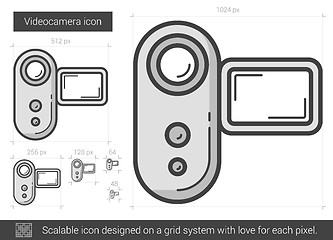 Image showing Videocamera line icon.