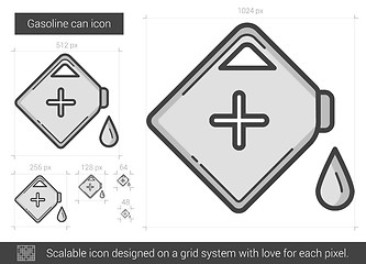 Image showing Gasoline can line icon.