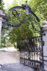 Image showing entrance vondel park amsterdam holland